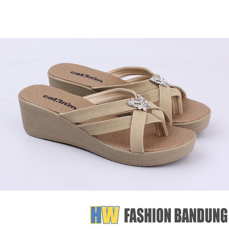 Catenzo - SM 200 sandal casual wanita cream murah original cibaduyut keren