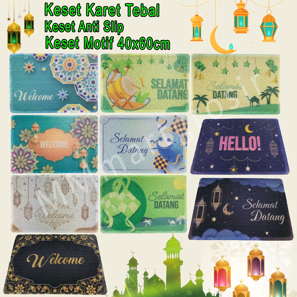 Keset Karet Anti Slip / Keset Tebal / Keset Motif / Uk.40x60cm