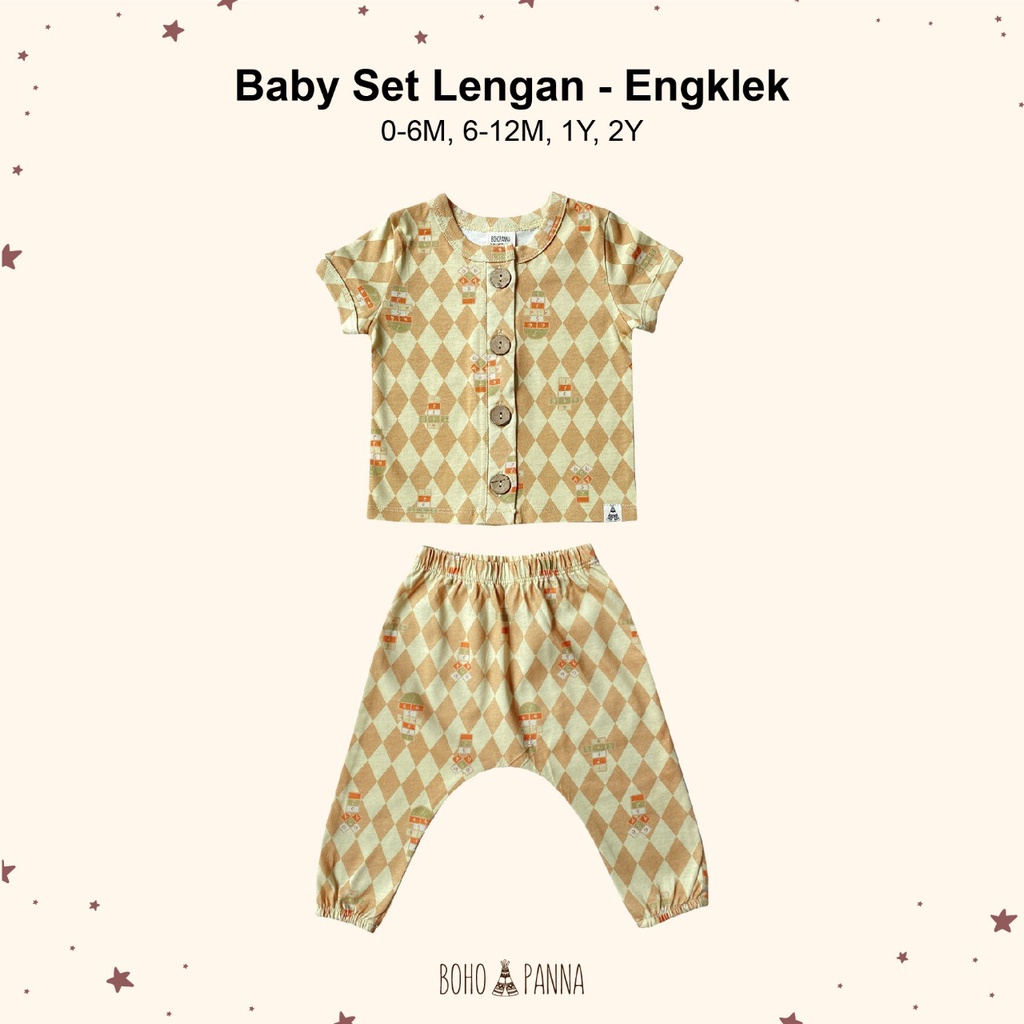 BOHOPANNA Baby Set Lengan MOTIF - Setelan Bayi