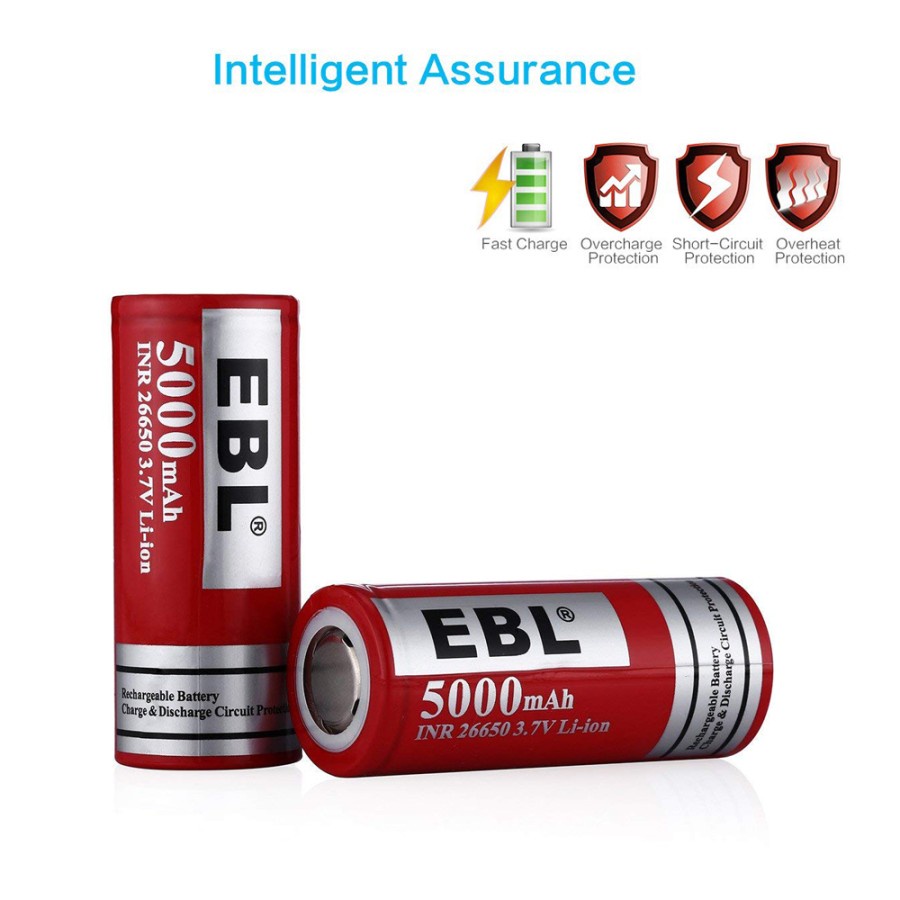 EBL 5000MAH BATTERY 26650 RECHARGEABLE BATTERY BATERAI SATUAN