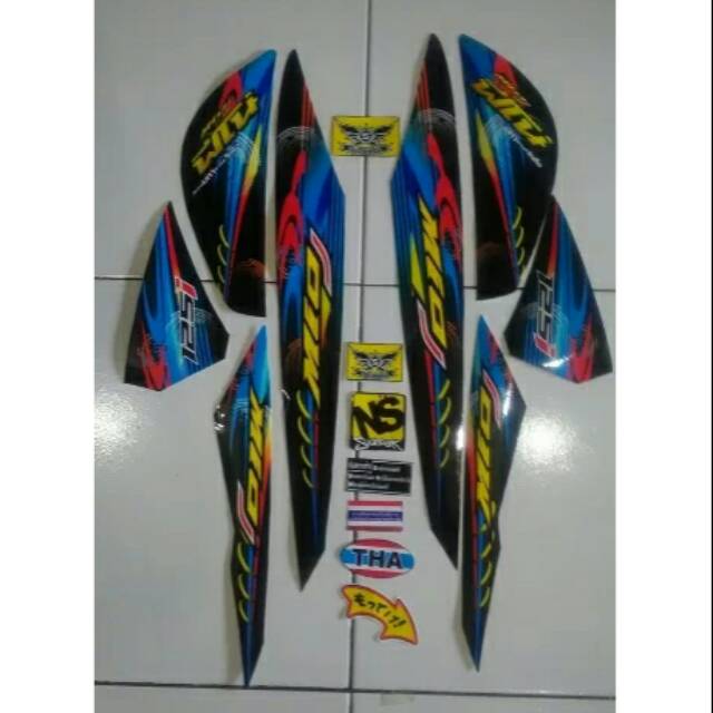 Striping mio j striping mio gt sticker mio j dan gt lis body mio j/gt striping mio gt hitam biru