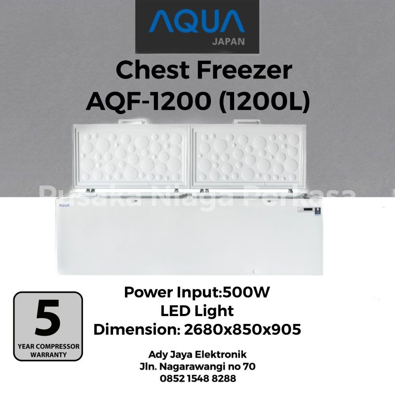 CHEST FREEZER BESAR AQUA JAPAN AQF 1200