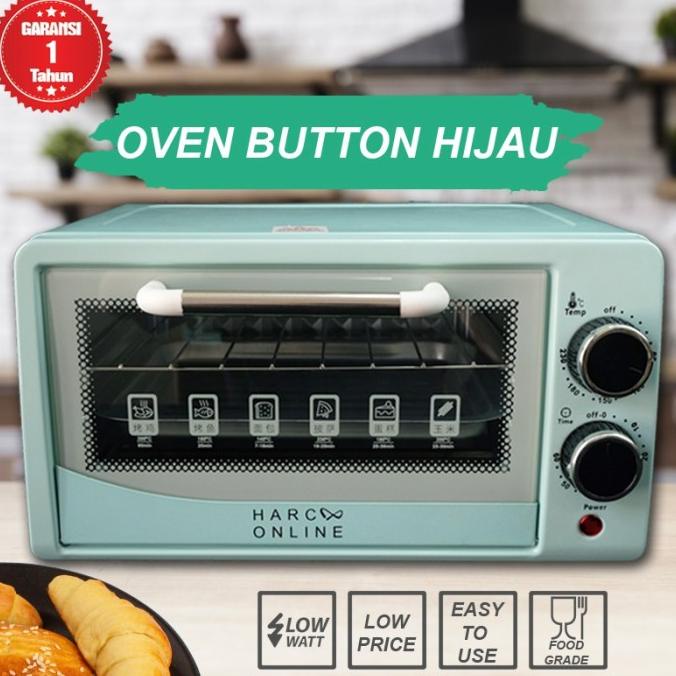 Oven Microwave Button Listrik Low Watt Multifungsi - Hijau barang ada