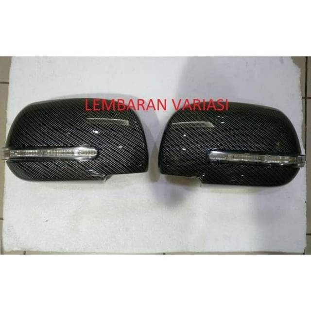 Cover spion mobil Innova 2012-2015 carbon with lamp