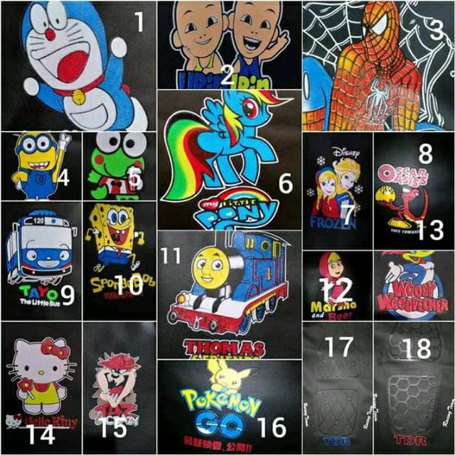 Murah!! Boncengan Anak karakter / boncengan anak motif kartun lucu / jok anak karakter / jok motif