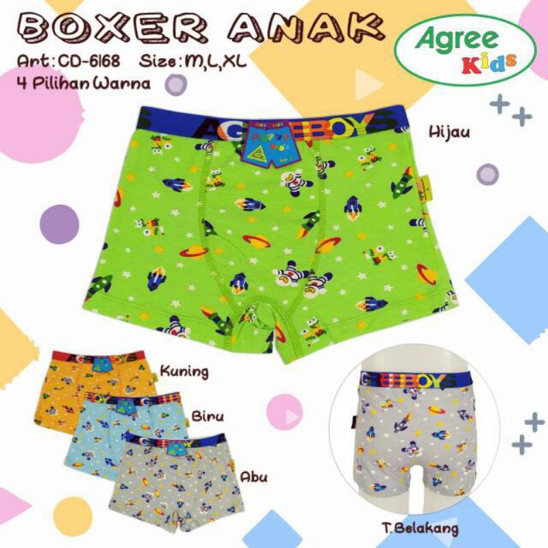 CD BOXER AGREE KIDS 501 || CELANA DALAM AGREE KIDS || CELANA DALAM ANAK COWOK