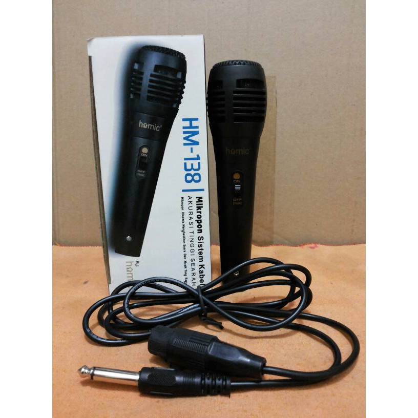 Mic Microfon Microphone Homic HM-138 Sistem Kabel Original