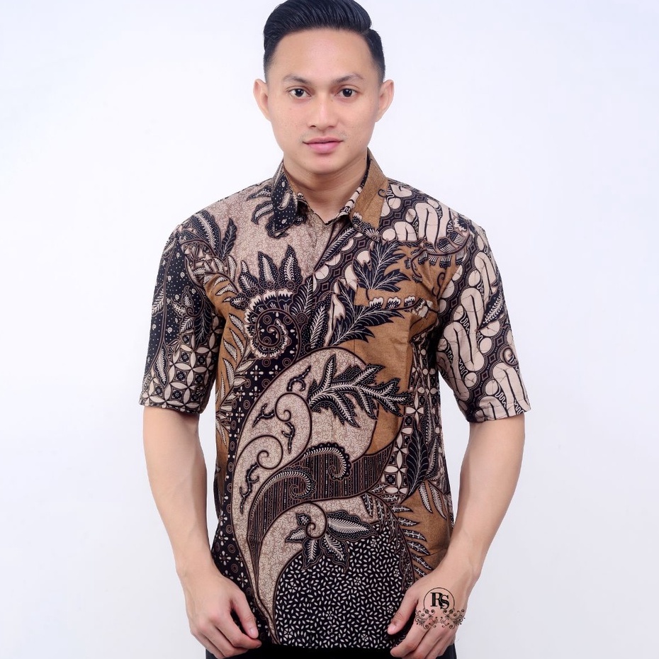 KEMEJA BATIK PEKALONGAN MOTIF JIMET ID_008374 COKLAT