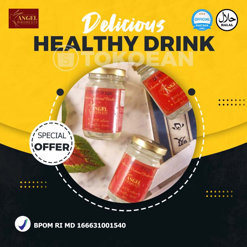 

Paket 3 Botol Minuman Kesehatan Sarang Burung Walet - Angel Birdnest 70ml