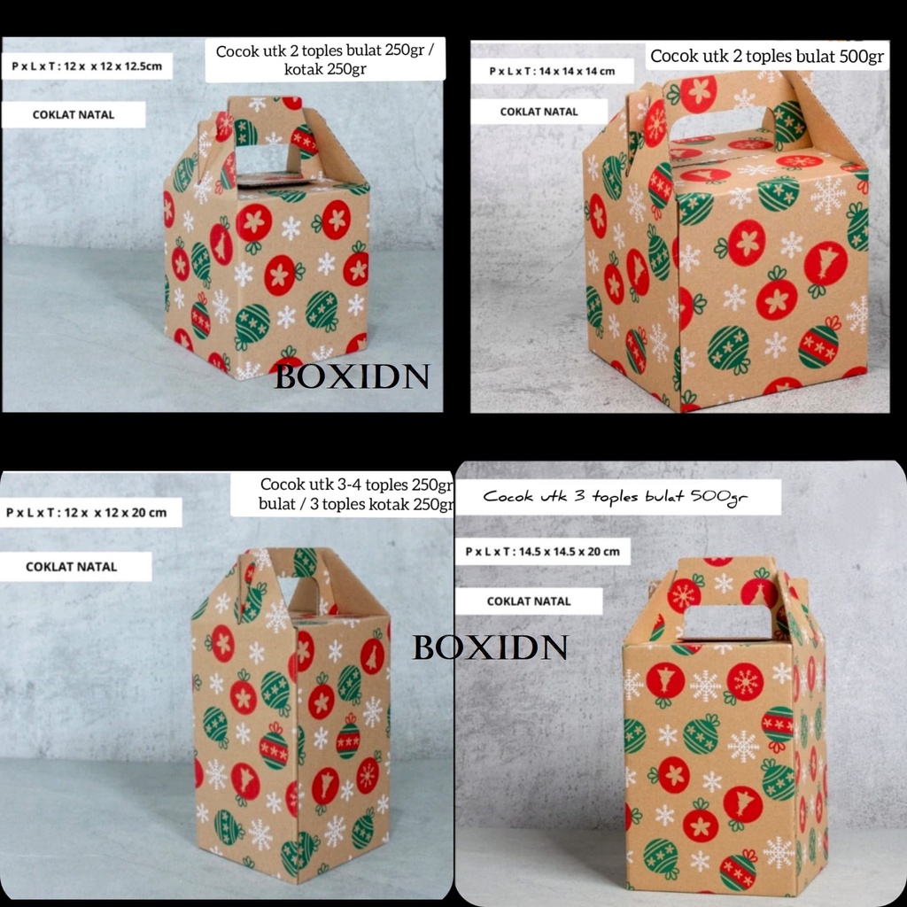 

christmas Box Natal 2 toples 500gr Box Natal 2 toples 250gr Box Natal 3 Toples 500gr Box Natal 3 toples 250gr Box Natal Cookies Box natal Kue kering Box Kuker Natal Box Hampers Natal Box Parcel Natal Dus Jinjing Natal Gable Box Natal packaging Natal