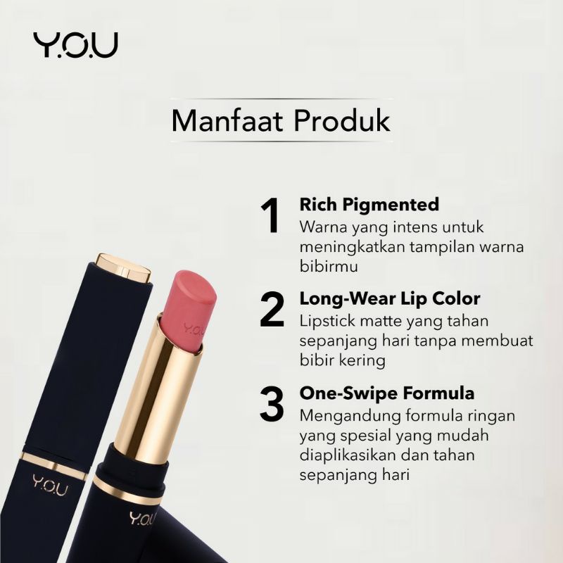 YOU Supreme Matte Lipstick 3.2 g | Lipstik