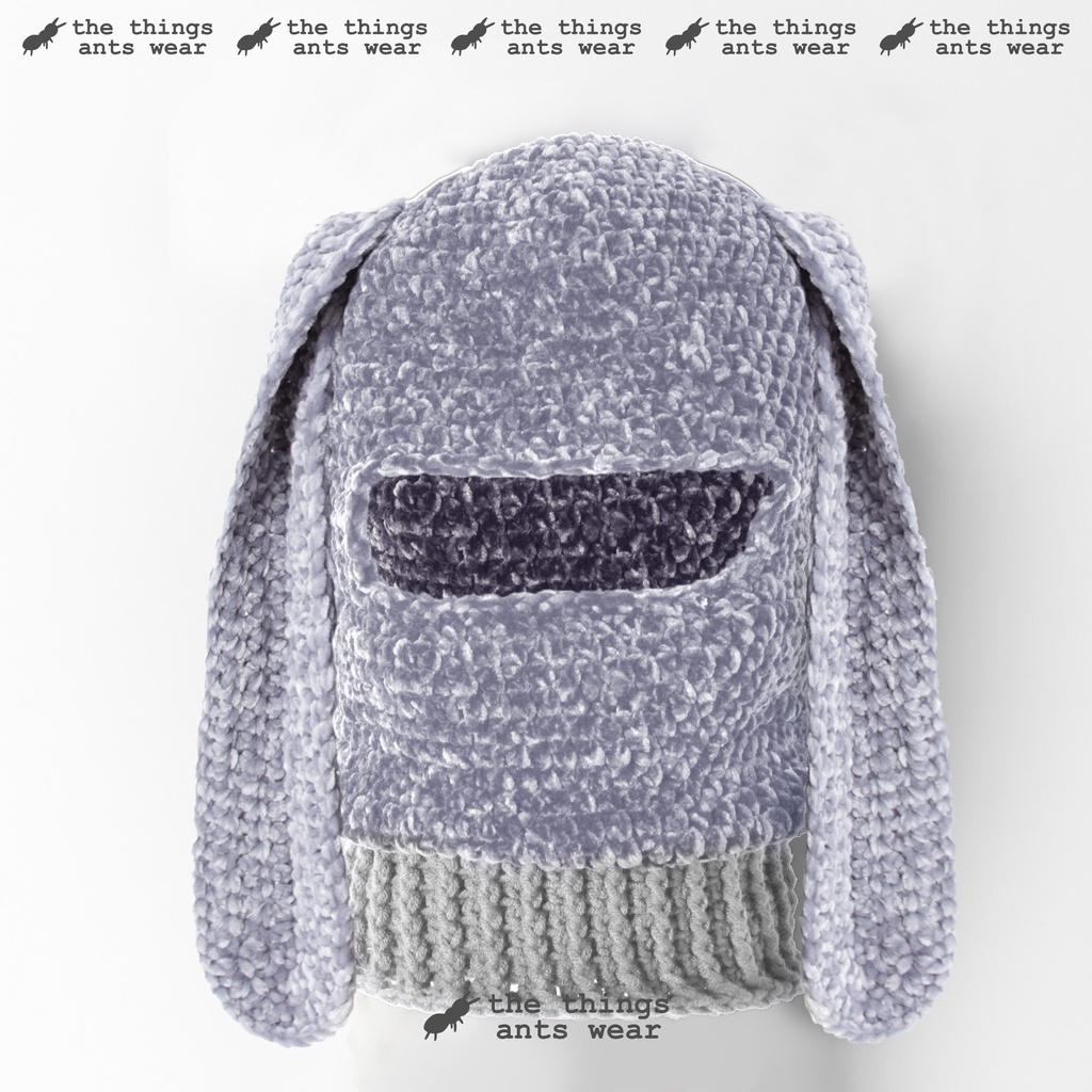 TTAW / Balaclava bunny crochet handmade (custom) / Balaclava kelinci rajut / BISA CUSTOM MODEL DAN W