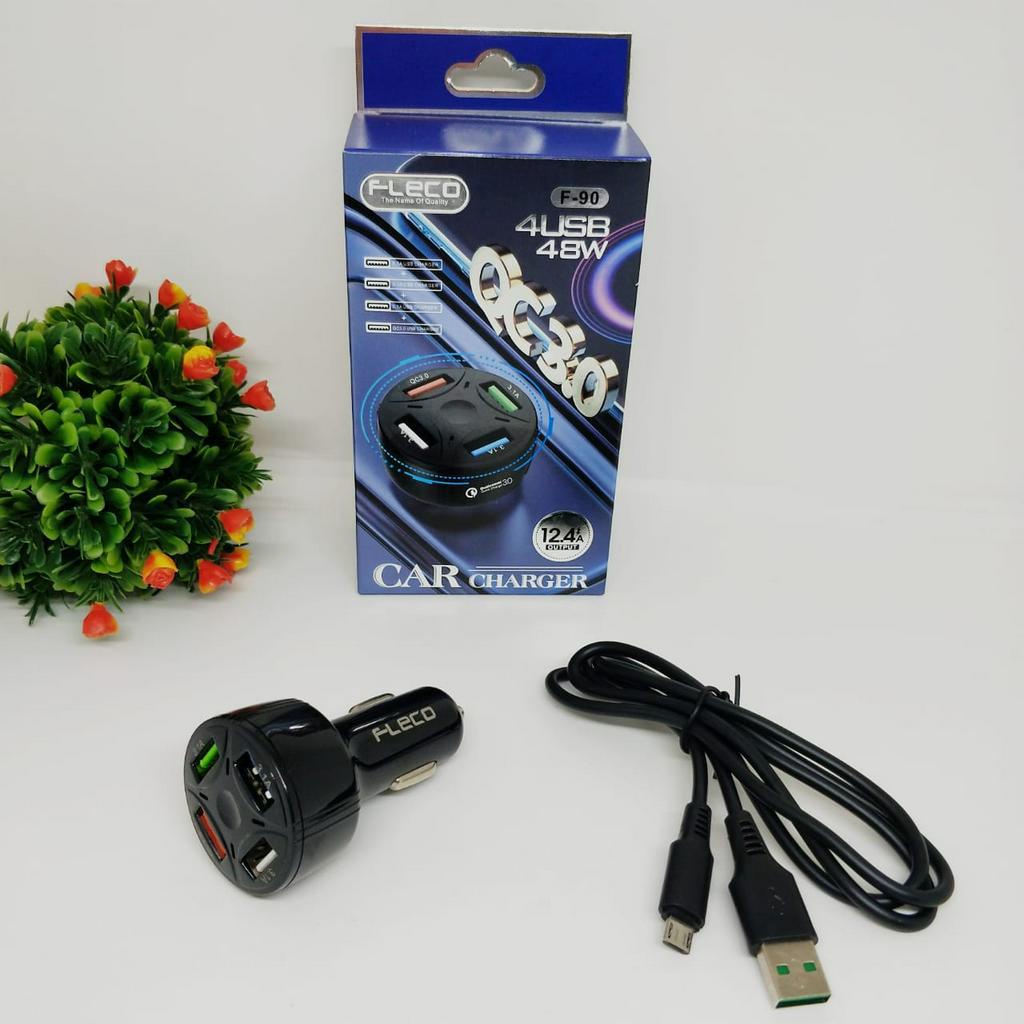 Charger mobil saver Fleco F90 4 usb output 48W