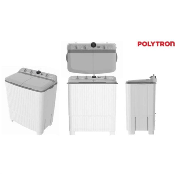 Polytron Mesin Cuci 2 Tabung 9KG PWM 9076 G Y