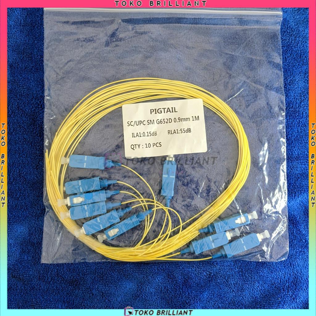 Fiber Pigtail SC/UPC 0.9mm SM 1 Meter Kabel Fo Pigtail 1.5M SC UPC [BISA COD]