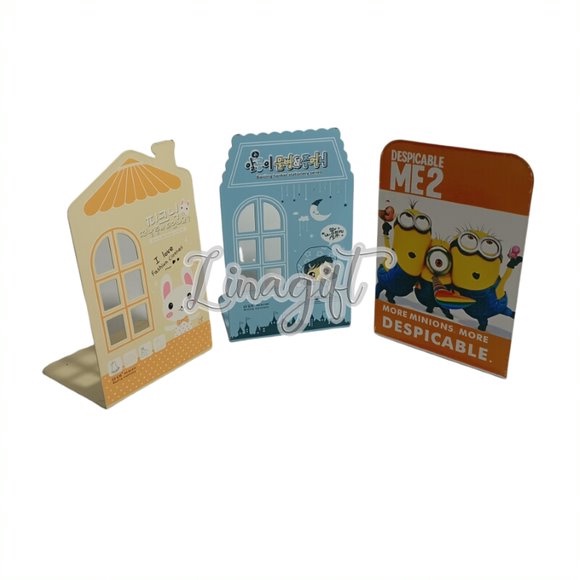 ( Set 2 Pc ) BOOK STAND / PEMBATAS BUKU BESI BOOKEND BOOK HOLDER PENYANGGA SANDARAN BUKU MEJA