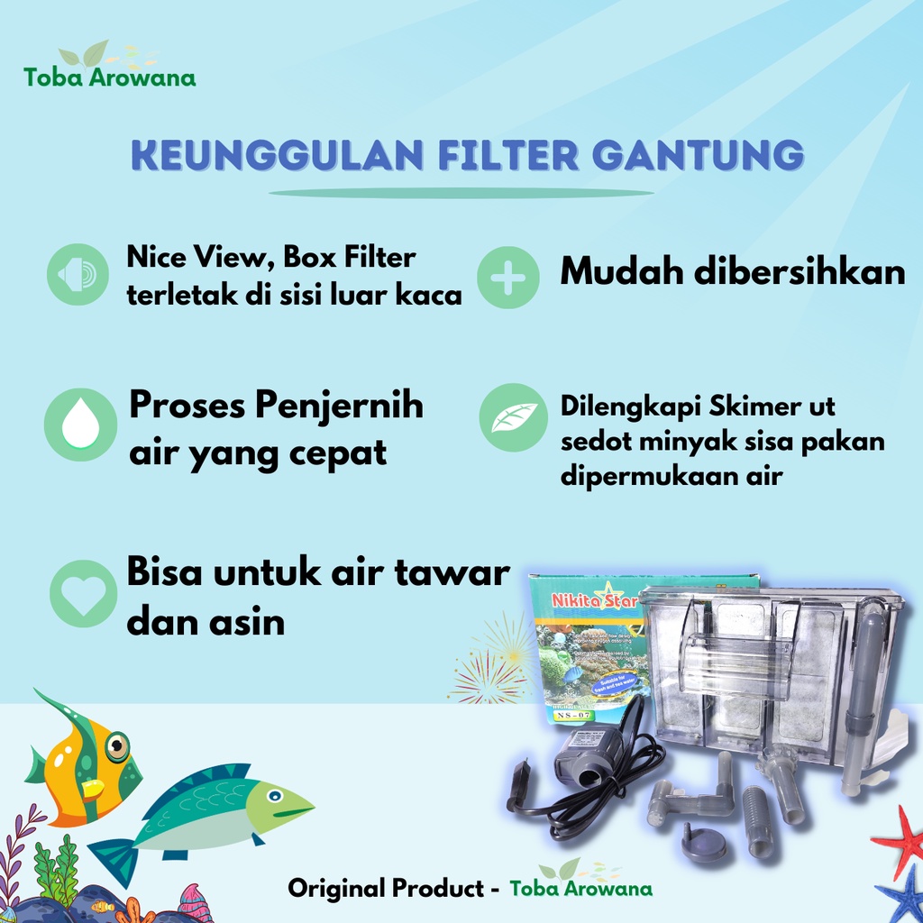 Filter Air Aquarium Model Gantung Hang On Aquarium Aquascape