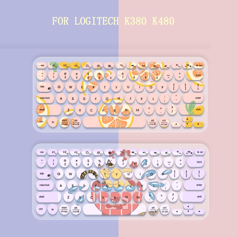 Cover Pelindung Keyboard Wireless Bluetooth K480 Anti Debu Motif Kartun Bunga Untuk Logitech K380