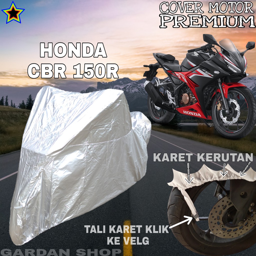 Sarung Motor HONDA CBR 150R SILVER POLOS Body Cover Penutup Motor Honda Cbr PREMIUM