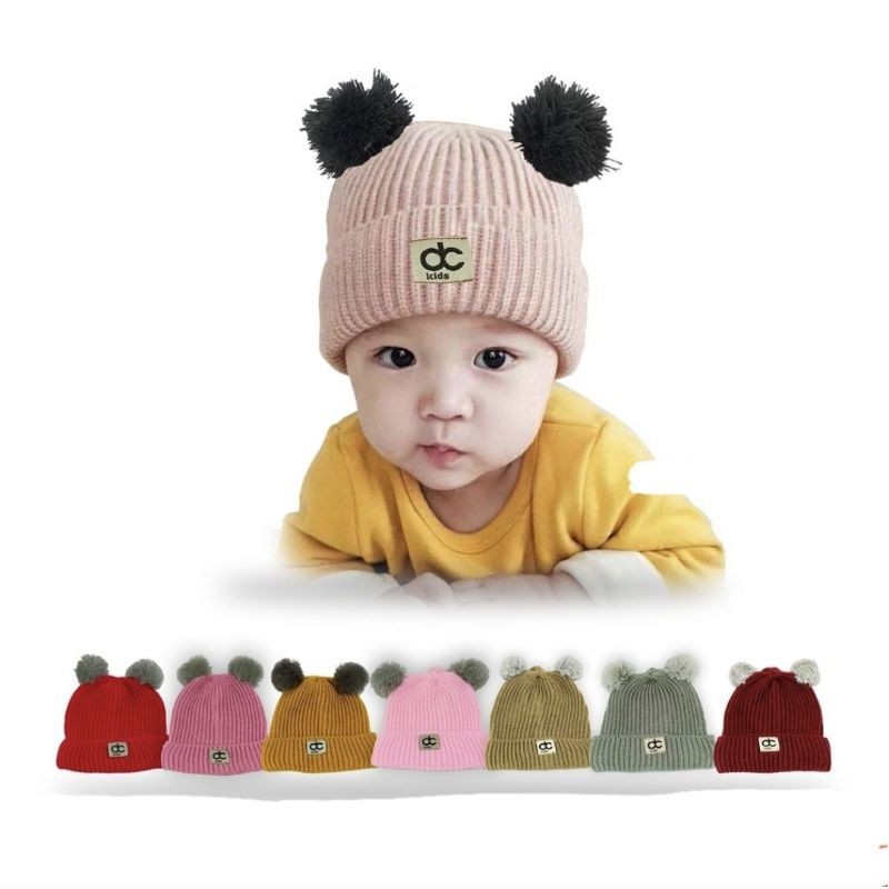 TOPI POMPOM BAYI - ANAK