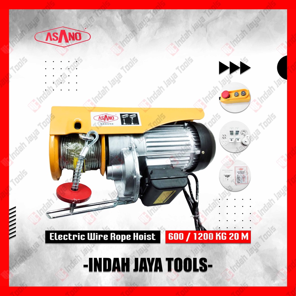 Electric Hoist 1200 Kg Katrol Elektrik Takel Listrik PA1200 Wire Reel