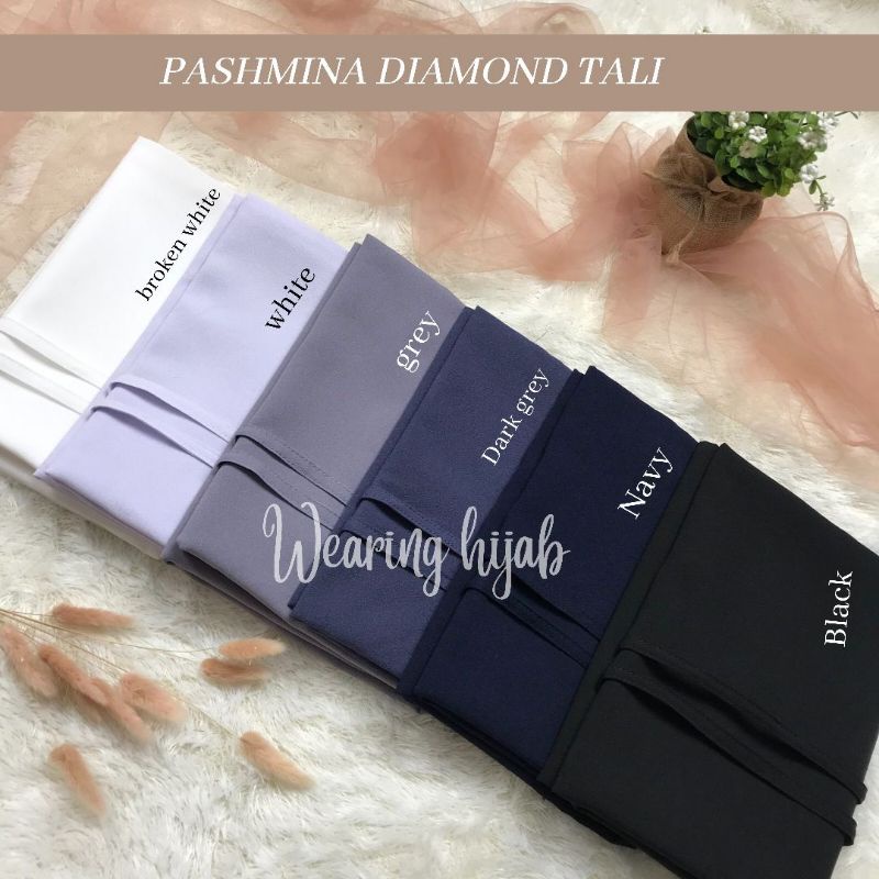 PASHMINA TALI DIAMOND / PASMINA DIAMOND / KERUDUNG INSTAN /PASMINA TALI DIAMOND STRECH