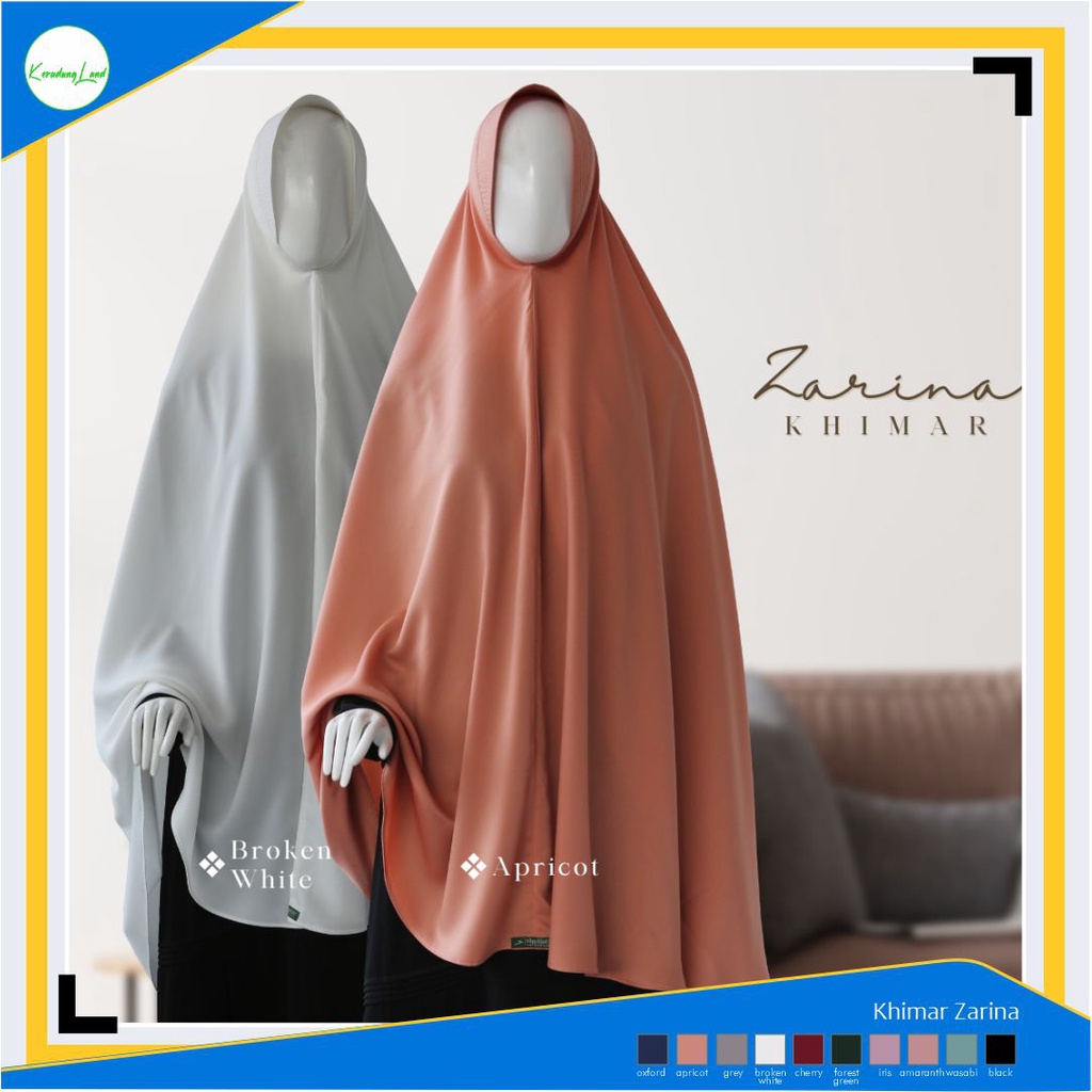 Zarina Khimar Syari Kerudung Hijab Niqab Khadijah Indonesia