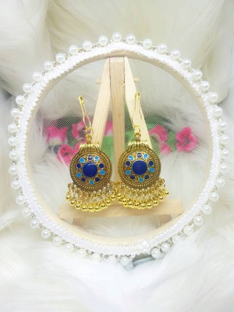 A183 Anting hijab juntai rumbai gold india