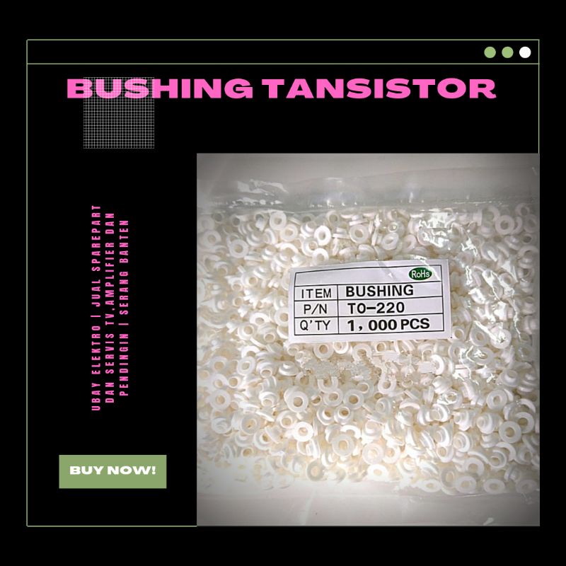 (10 pcs)Karet transistor/bushing transistor/monte transistor/cincin transistor