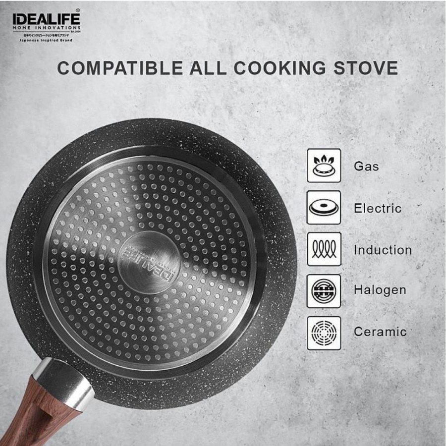 Idealife Deep Frypan Cookware - Panci Penggorengan Anti Lengket