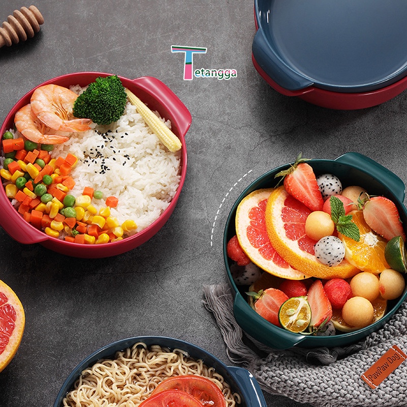 Mangkuk Binaural Wheat Straw Mangkuk Salad Mangkuk Kuah Bahan Jerami Makan Bowl | RAMAH LINGKUNGAN | MICROWAVABLE | BPA FREE