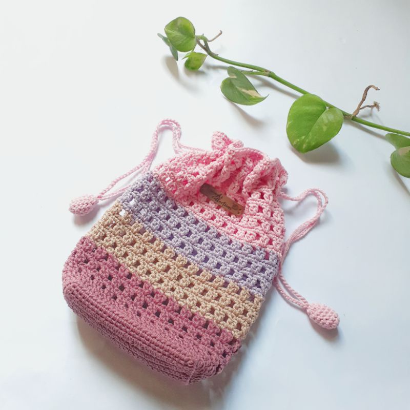 POUCH MAKE UP | PRE ORDER ✅️ | PERUBAHAN UKURAN LEBIH BESAR |POUCH MAKE UP RAJUT | POUCH SERUT