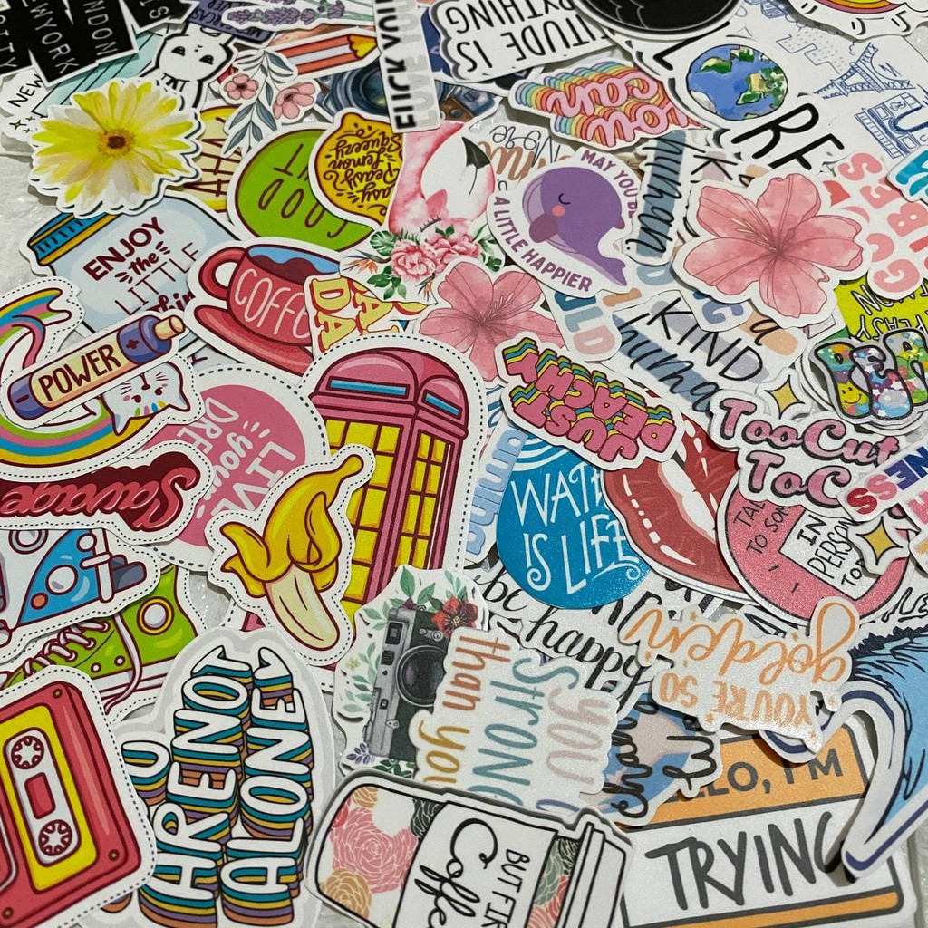

Sticker Pack Tumblr Teens Aesthetic Waterproof Hiasan Laptop Botol Tumbler Case Hp DIY Stiker Notebook Laptop