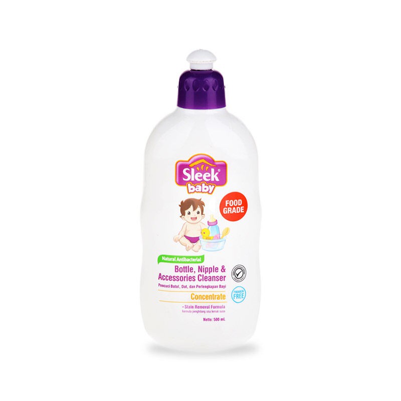 SLEEK BABY BOTTLE NIPPLE CLEANSER 500ML BTL