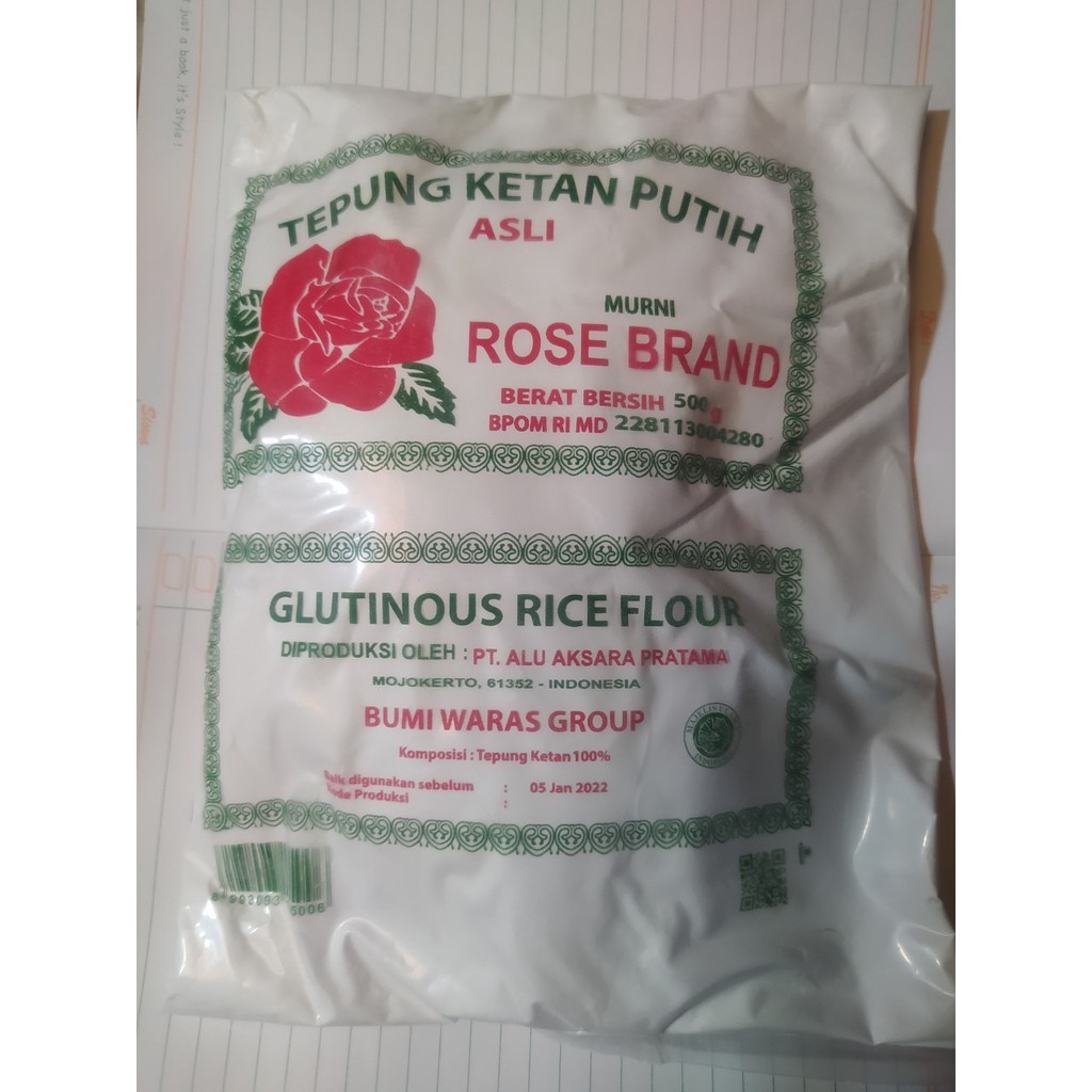 

Tepung Ketan Putih Rose Brand 500 gram