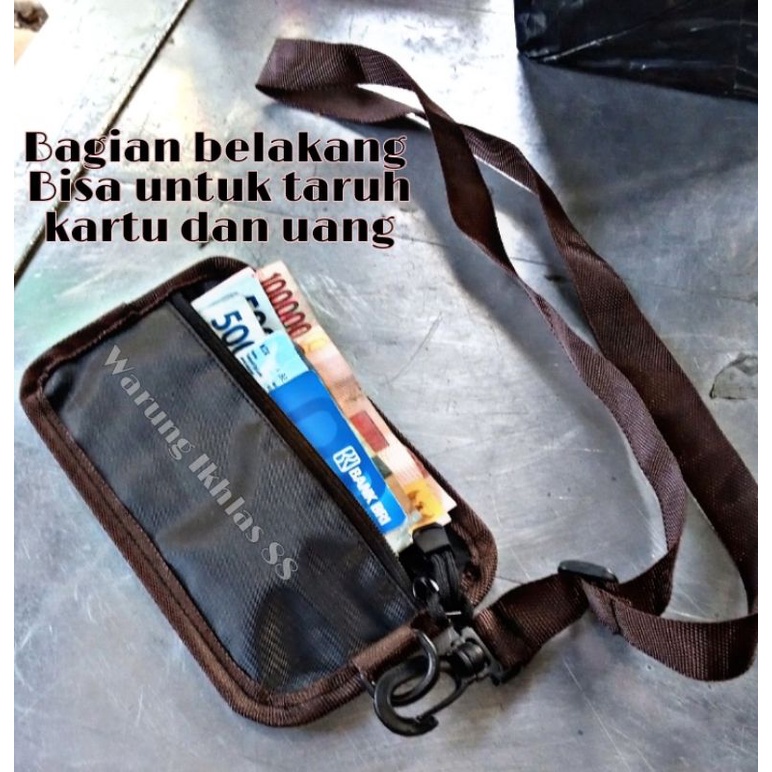 Tas Selempang mini leher Gantung waterproof / Tas kartu dan uang