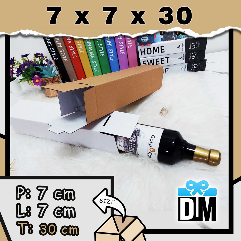 

Kardus 7 x 7 x 30 cm Dus Box 7x7x30 cm Kotak Packing 70 x 70 x 300 mm Putih Coklat White Kraft Dus Botol Miras Kecap dll