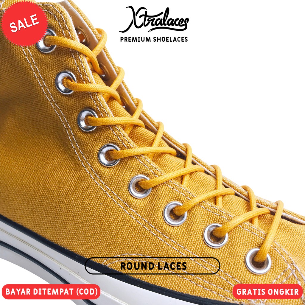 (BISA COD) TALI SEPATU LILIN BULAT SUNFLOWER (WAXED LACES) | PREMIUM SHOELACES