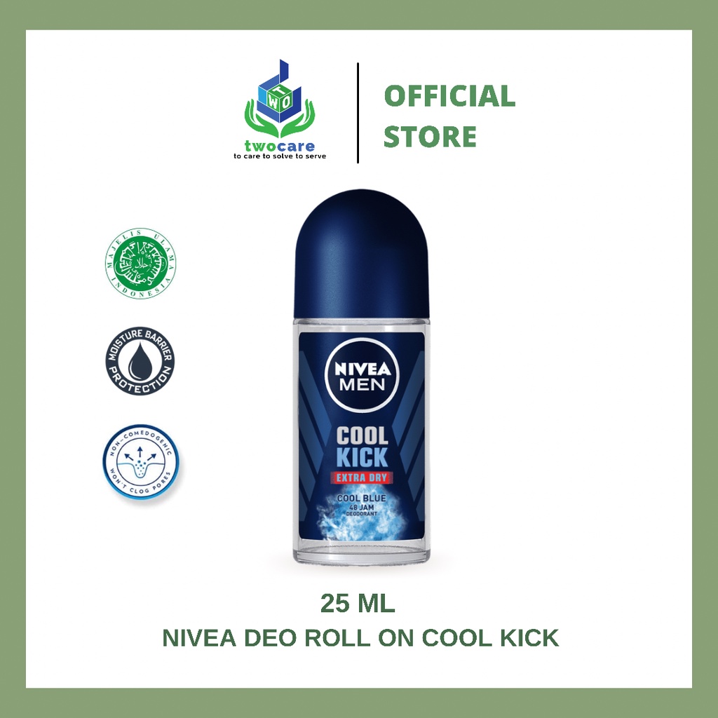 NIVEA MEN Personal Care Deodorant Cool Kick Blue Roll On 25 ml / 50 ml