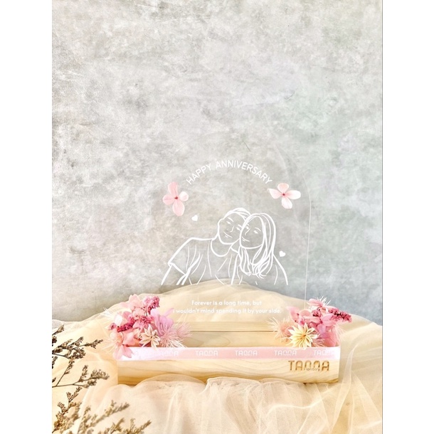 Standing Acrylic Gift (Line Art Version) | Custom Print Akrilik | Signage Acrylic