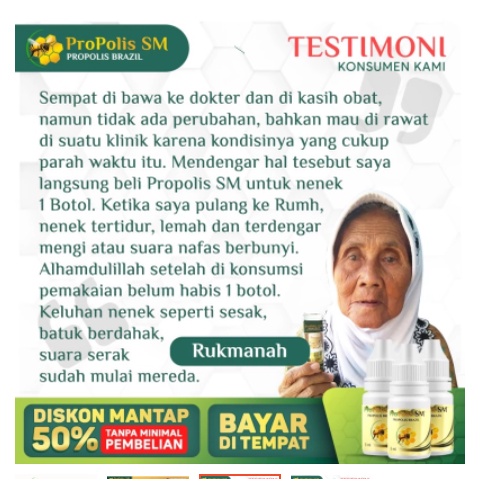 Propolis SM Brazil Brazilian 100% Herbal Asli Ori Ogirinal Untuk Obat Anosmia Benjolan Telinga Sakit Gigi Cantengan Gatal Hidung