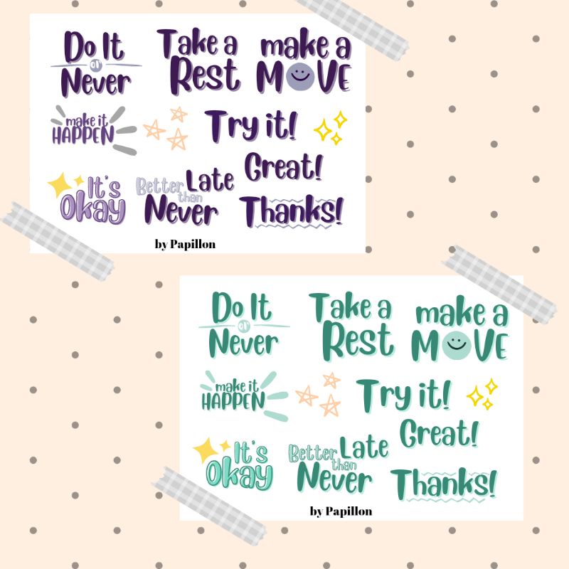 

Notes to Self Sticker by Papillon || Sticker Aesthetic Laptop Journal Tahan Air Notebook