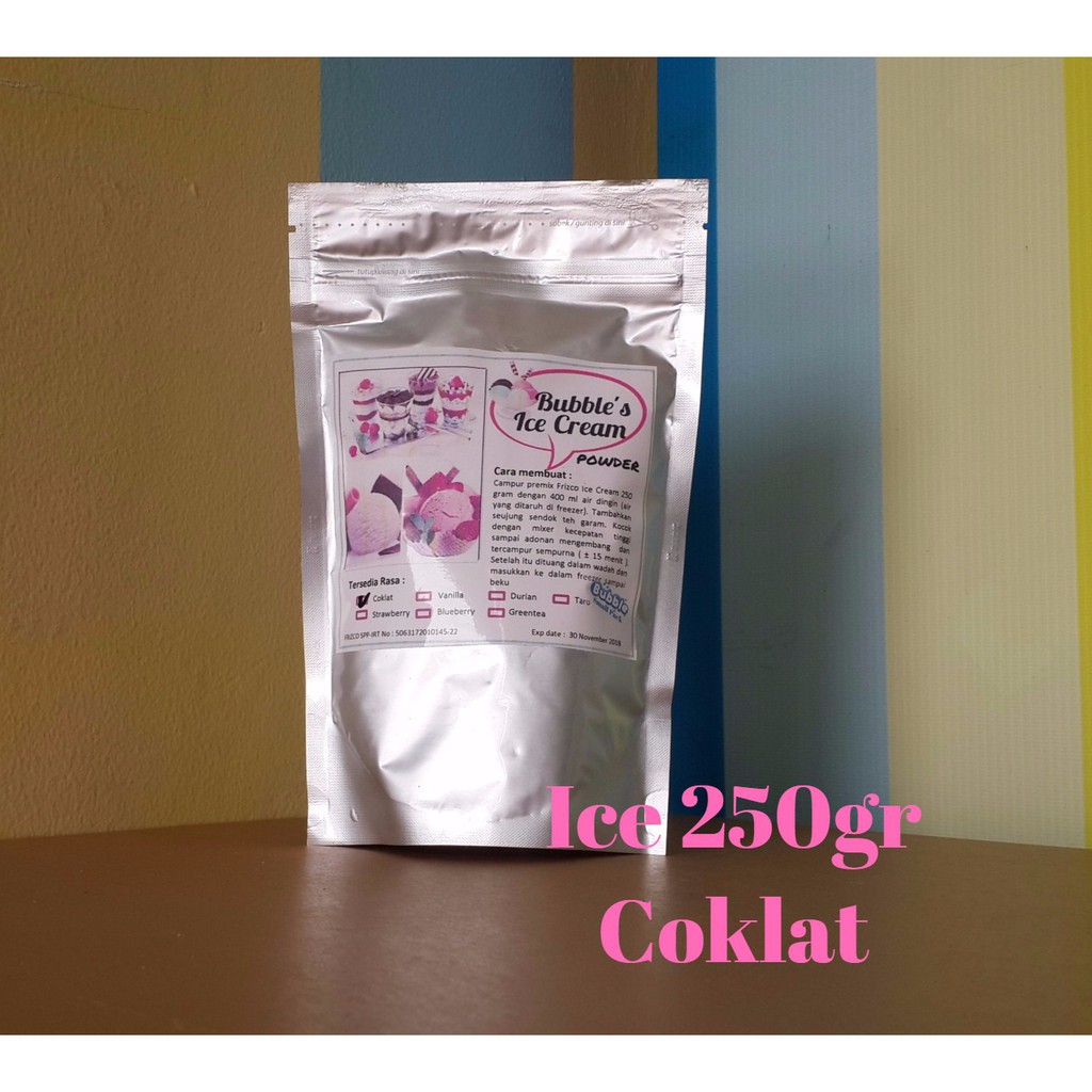 

FRIZCO COKLAT Ice cream powder 250gr chocolate serbuk tepung bubuk es krim cokeat hard serve mixer grosir distributor produsen