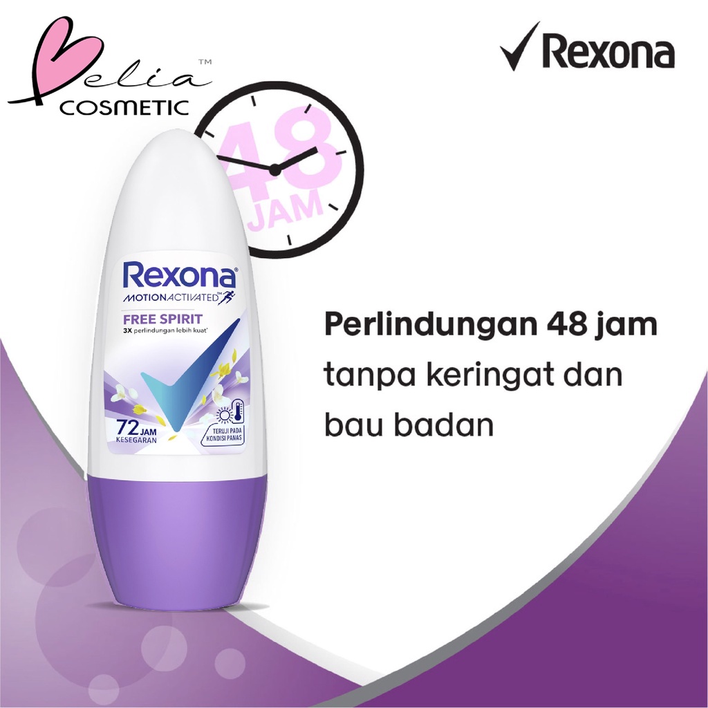 ❤ BELIA ❤ REXONA Deodorant Roll On Penghilang Bau Badan | Women | Men (✔BPOM)