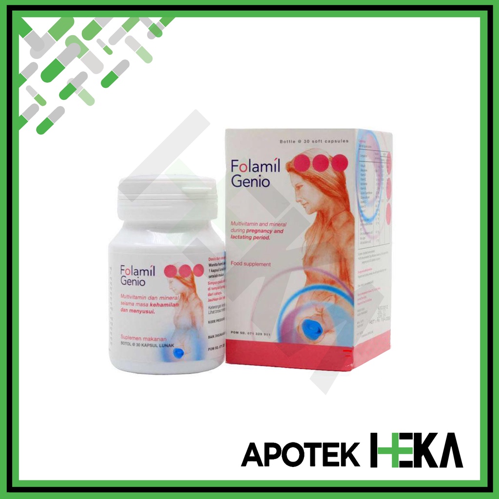 Folamil Genio Soft Capsule Botol isi 30 - Multivitamin Masa Kehamilan (SEMARANG)