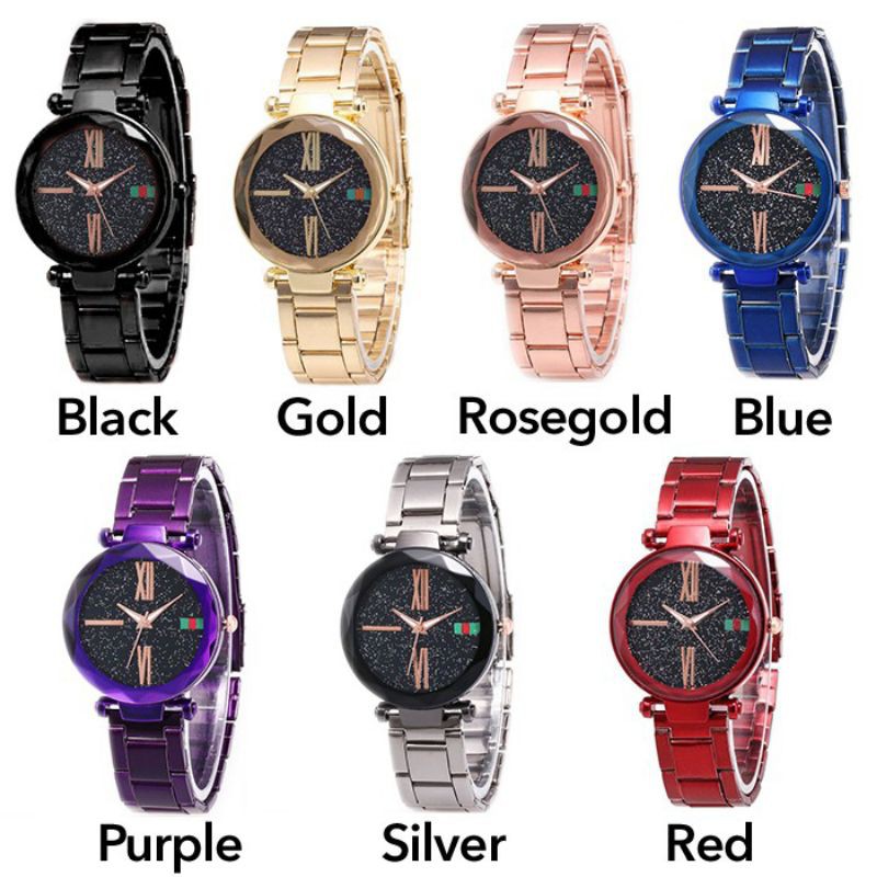 (Grosir)Jam Tangan Wanita Fashion GU strap Rantai(Terima Cod)