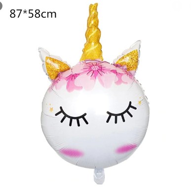 Balon foil Kepala Unicorn Jumbo /Balon Karakter