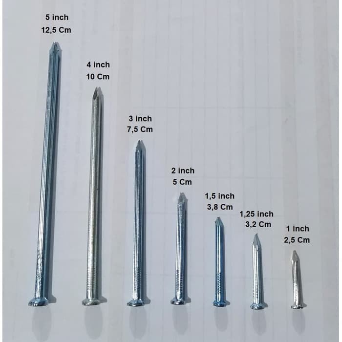 Paku Beton Putih 1&quot; - 5&quot; DBS ESLON / Concrete Nails 1&quot; - 5&quot;