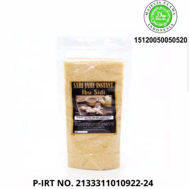 

SARI JAHE INSTAN IBU SIDI MINUMAN HERBAL KEMASAN POUCH 125 gr