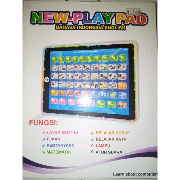 NEW-PLAYPAD BAHASA INDONESIA - ENGLISH MAINAN EDUKASI ANAK